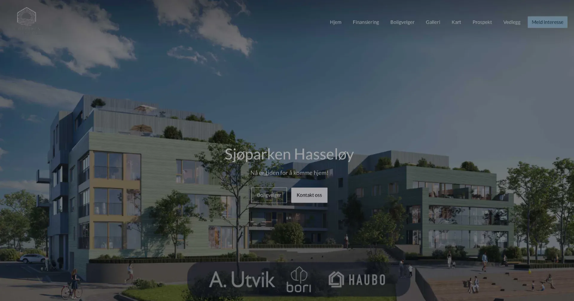 Skjermbilde av nettside for Sjøparken Hasseløy